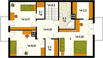 Rzut  projektu Wiśnia dr-ST (DR-ST)