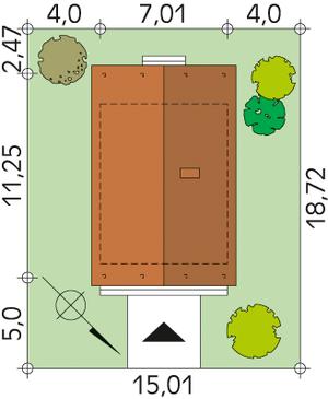 Działka projektu Mikrus 2 dr-T (DR-T)