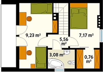 Rzut  projektu Poziomka 3 dr-T (DR-T)