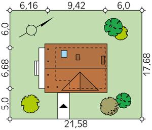 Działka projektu Poziomka 2 dr-S (DR-S)
