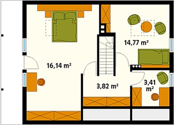 Rzut  projektu Jaśmin dr-S (DR-S)