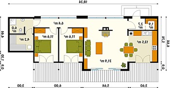 Rzut  projektu Klif dr-S (DR-S)