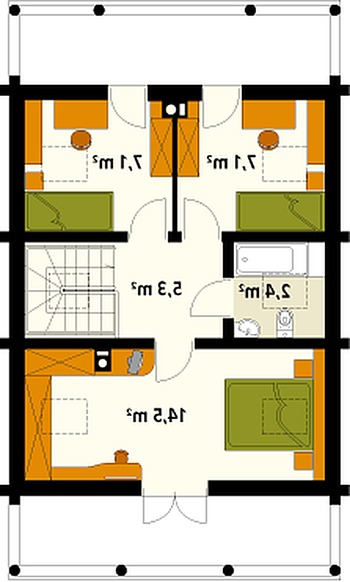 Rzut  projektu Konwalia 2 bal (BAL)
