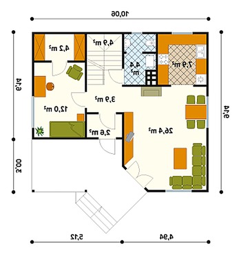 Rzut  projektu Manta dr-S (DR-S)
