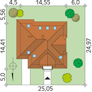Działka projektu Modrzew dr-S (DR-S)