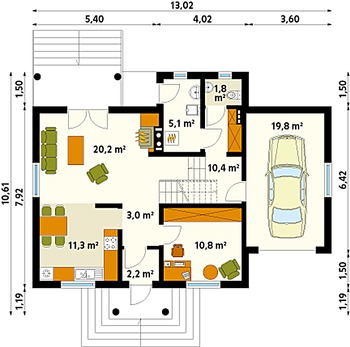 Rzut  projektu Pik dr-T (DR-T)