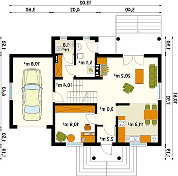 Rzut  projektu Pik dr-T (DR-T)