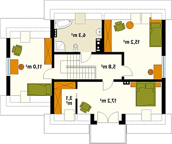 Rzut  projektu Pik dr-T (DR-T)