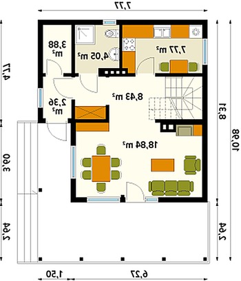 Rzut  projektu Takt dr-S (DR-S)