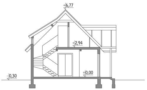 Przekrój projektu Murator C150S Czarowny (rekreacyjny)