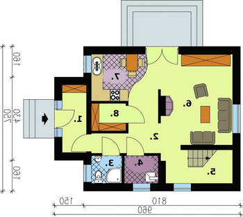 Rzut  projektu LA PAMPA