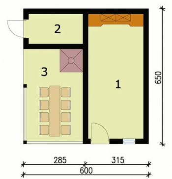 Rzut  projektu G45 Budynek Gospodarczy