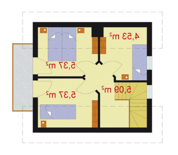 Rzut projektu ORLEAN dom letniskowy
