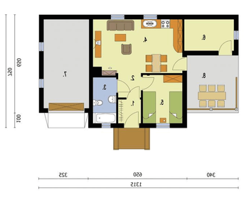 Rzut projektu MODENA dom letniskowy
