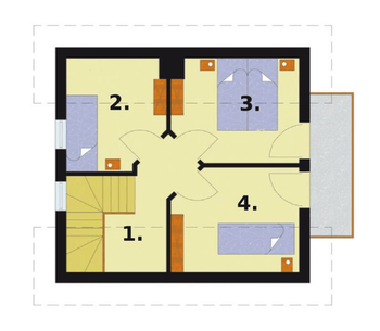 Rzut projektu ORLEAN 2 dom letniskowy