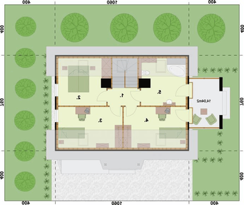 Rzut  projektu KATANIA szkielet drewniany