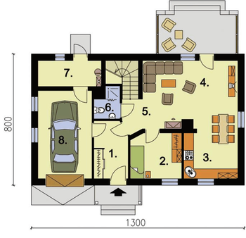 Rzut projektu LAMIA szkielet drewniany