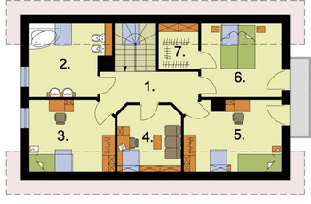 Rzut projektu LAMIA szkielet drewniany