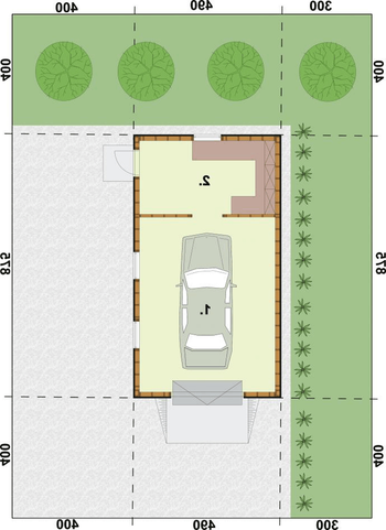 Rzut  projektu G8 szkielet drewniany