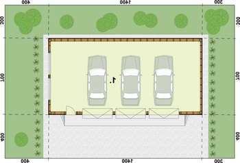 Rzut  projektu G270 szkielet drewniany