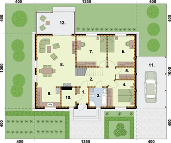 Rzut projektu NICEA szkielet drewniany