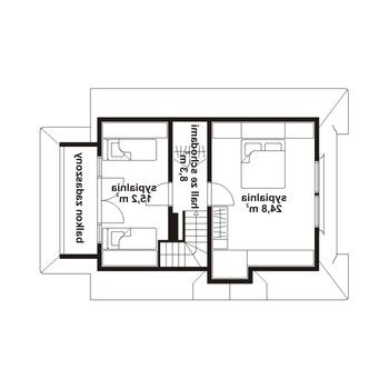 Rzut  projektu Jaworowy 2