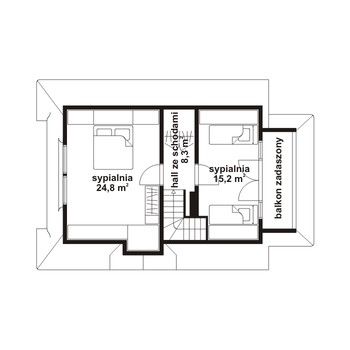Rzut  projektu Jaworowy 2