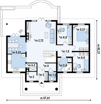 Rzut  projektu Z2 f+ D